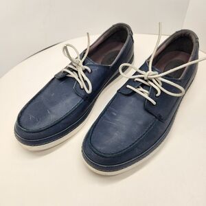 Ugg sneakers men's 12 navy blue leather Cheswick 1004084 heavy duty low top